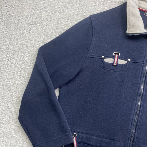 Finlha Cottage Nautical Sailor Jacket Men’s Sz L Navy Blue Full Zip Casual Outer - Picture 3 of 16